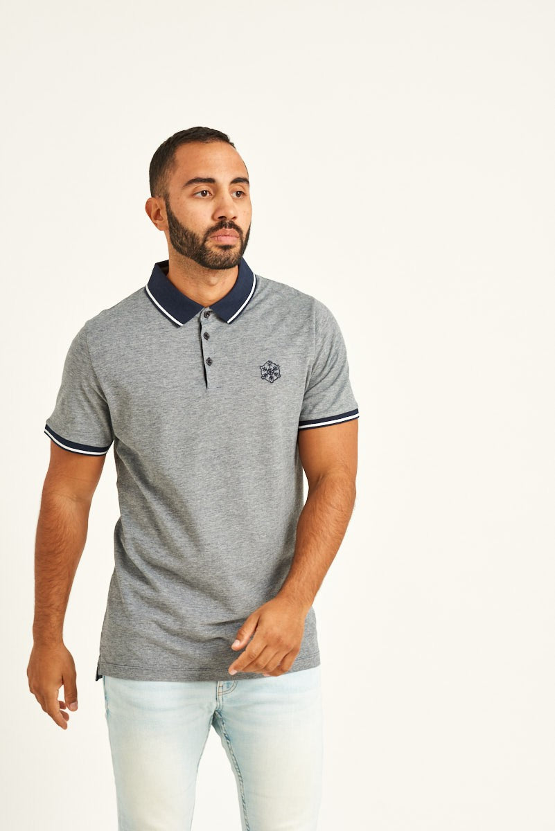 GRAY SKATER POLO SHIRT