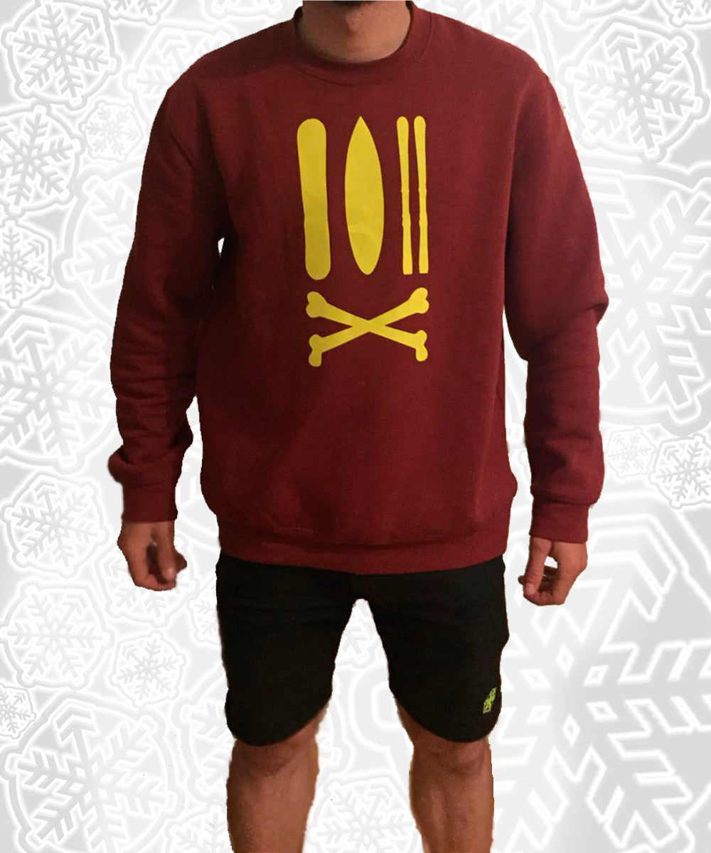 SUDADERA SURF SNOW SKI GARNET